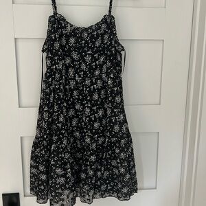 Urban Outfitters Black Floral Mini Dress